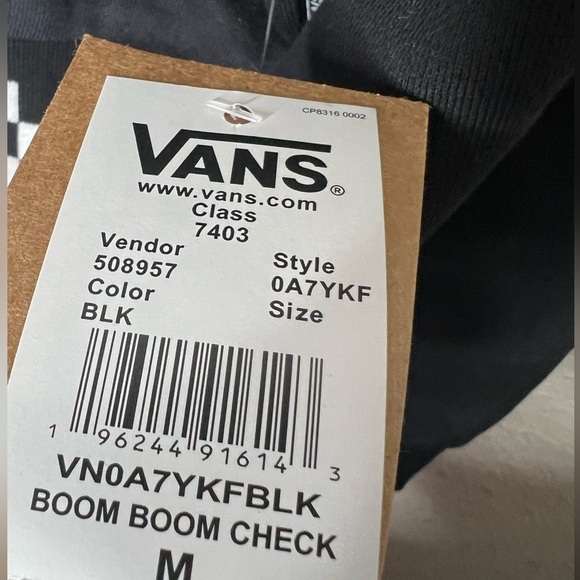 Vans Women’s Boom Boom Black Long Sleeve Crop Skateboard Hoodie - Picture 14 of 15